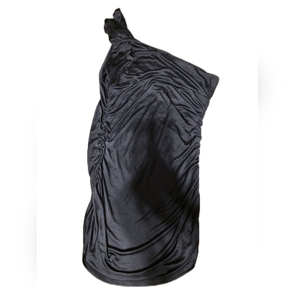 💓 3/$15 Elegant Black One-Shoulder Body Con Form Fitting Dress - Picture 3 of 11